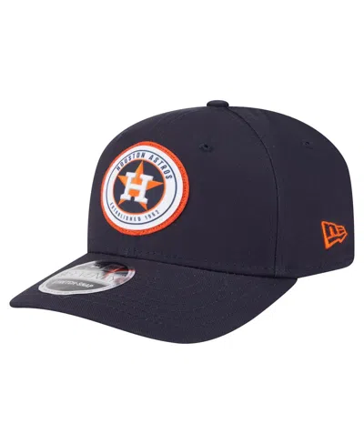 New Era Men's Navy Houston Astros Circle Patch 9seventy Stretch-snap Hat
