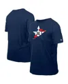 New Era Men's Navy Houston Astros Dominican Republic Flag Logo T-shirt In Black