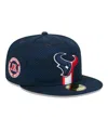 New Era Men's Navy Houston Texans 2024 Sideline 59fifty Fitted Hat In Navy