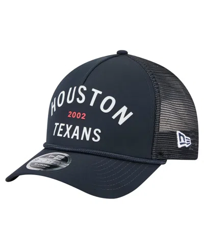 New Era Men's Navy Houston Texans Active Minimalist M-crown A-frame 9forty Adjustable Hat In Blue