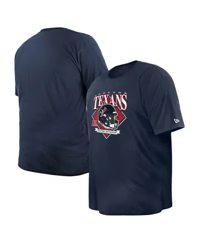 New Era Men's Navy Houston Texans Big Tall Helmet T-shirt