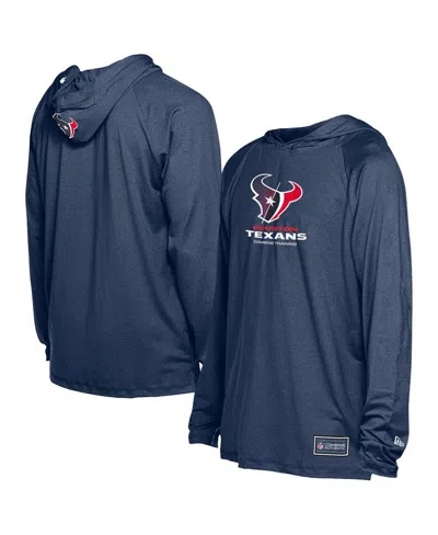 New Era Men's Navy Houston Texans Functional Fandom Hoodie In Blue