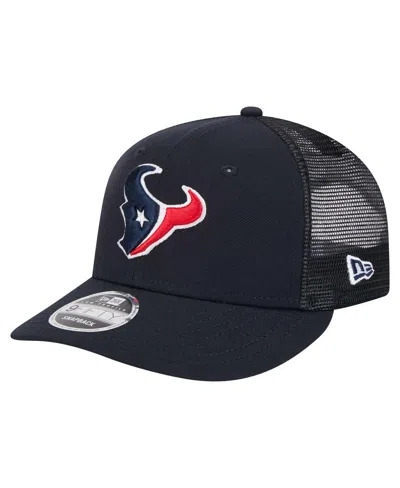 New Era Men's Navy Houston Texans Low Profile 9fifty Snapback Hat In Blue