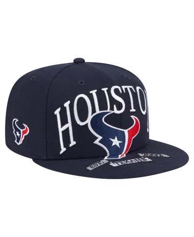 New Era Men's Navy Houston Texans Oversized 59fifty Fitted Hat In Blue