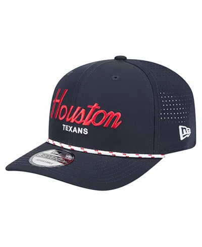 New Era Men's Navy Houston Texans Script 9seventy Adjustable Hat In Blue