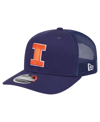 New Era Men's Navy Illinois Fighting Illini Primary 9seventy Trucker Stretch-snap Hat