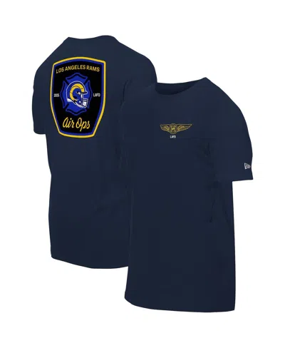 New Era Men's Navy Los Angeles Rams X Lafd Air Ops T-shirt In Blue