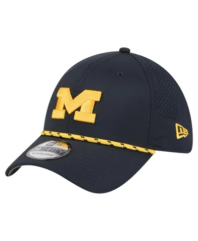 New Era Men's Navy Michigan Wolverines Rope 39thirty Flex Hat In Blue