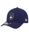 New Era Men's Navy Milwaukee Brewers 9forty M-crown Adjustable Hat In Navy