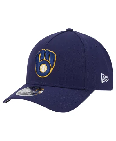 New Era Men's Navy Milwaukee Brewers 9forty M-crown Adjustable Hat