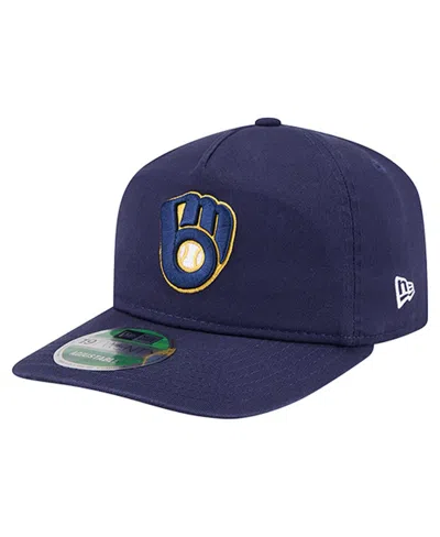 New Era Men's Navy Milwaukee Brewers Team 19twenty Adjustable Hat In Blue