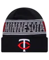 New Era Men's Navy Minnesota Twins Authentic Collection Cuffed Knit Hat In Navy