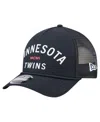 New Era Men's Navy Minnesota Twins Minimalist 9forty A-frame Adjustable Hat