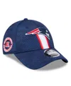 New Era Men's Navy New England Patriots 2024 Sideline 9forty Stretch-snap Hat In Navy