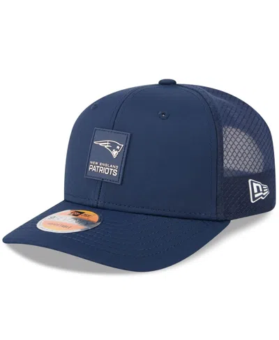 New Era Men's Navy New England Patriots 2025 Sideline 9seventy Trucker Adjustable Hat In Blue
