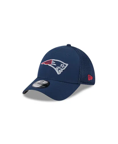 New Era Men's Navy New England Patriots Outline 39thirty Flex Hat In Blue