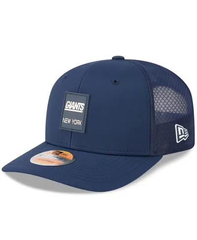 New Era Men's Navy New York Giants 2025 Sideline Throwback 9seventy Trucker Adjustable Hat In Blue