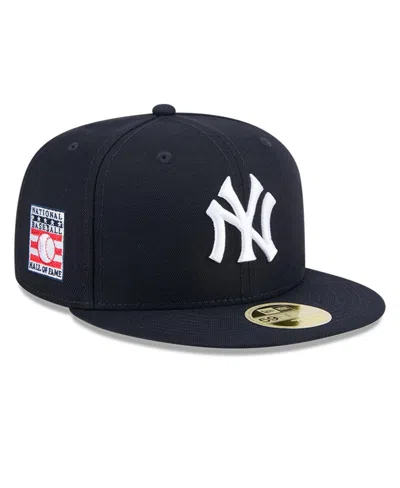 New Era Men's Navy New York Yankees Baseball Hall Of Fame 59fifty Fitted Hat In Blue