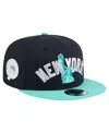 New Era Men's Navy New York Yankees Clear Mint 9fifty Snapback Hat In Black