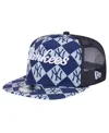 New Era Men's Navy New York Yankees Seeing Diamonds A-frame Trucker 9fifty Snapback Hat In Navy