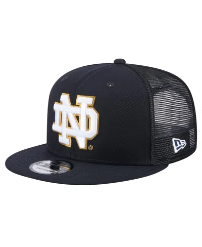New Era Men's Navy Notre Dame Fighting Irish 9fifty Trucker Snapback Hat In Blue