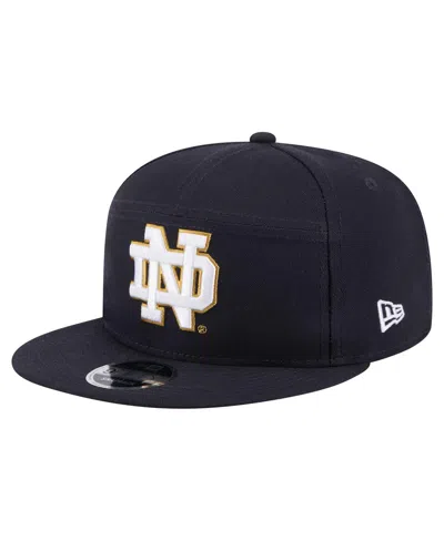 New Era Men's Navy Notre Dame Fighting Irish Adventure Canvas Split Panel 9fifty Snapback Hat