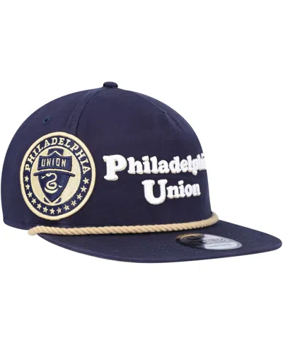 New Era Men's Navy Philadelphia Union Heritage The Golfer Snapback Hat In Blue