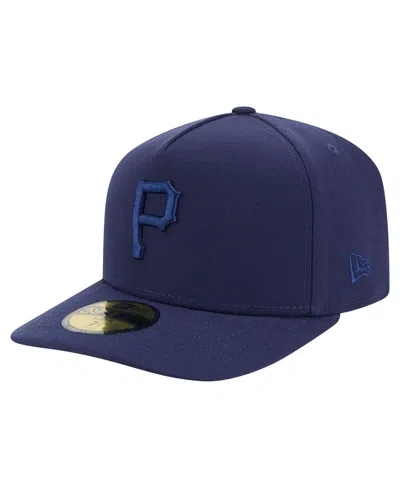 New Era Men's Navy Pittsburgh Pirates Color Pack A-frame 59fifty Fitted Hat In Blue
