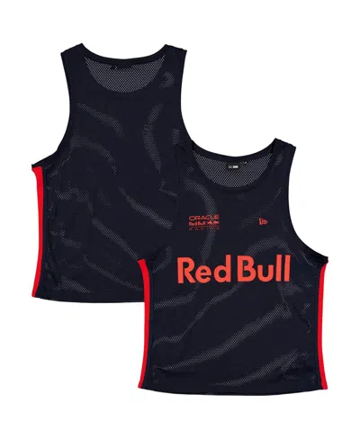 New Era Men's Navy Red Bull Racing Basketball Mesh Tank Top In Black