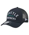 New Era Men's Navy Seattle Mariners Minimalist 9forty A-frame Adjustable Hat