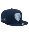 New Era Men's Navy Sporting Kansas City 2024 Jersey Hook 9fifty Snapback Hat In Navy