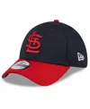 New Era Navy St. Louis Cardinals 2024 Batting Practice 39thirty Flex Hat In Red