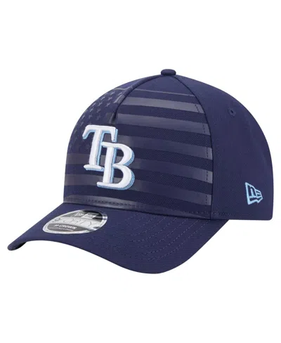 New Era Men's Navy Tampa Bay Rays American Flag 9forty M-crown A-frame Adjustable Hat In Blue