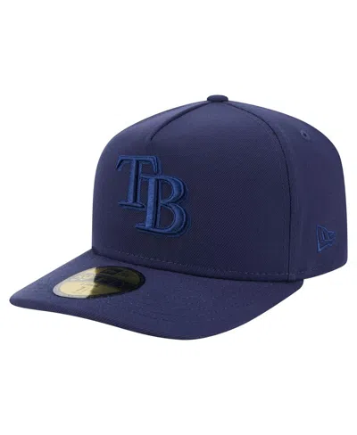 New Era Men's Navy Tampa Bay Rays Color Pack A-frame 59fifty Fitted Hat In Blue
