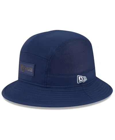 New Era Men's Navy Tennessee Titans 2025 Sideline Bucket Hat In Blue