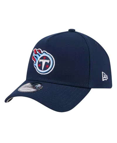 New Era Men's Navy Tennessee Titans A-frame 9forty Adjustable Hat In Blue