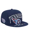 New Era Men's Navy Tennessee Titans Oversized 59fifty Fitted Hat In Blue