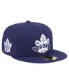 New Era Men's Navy Toronto Maple Leaf's Deceptor 59fifty Fitted Hat In Blue