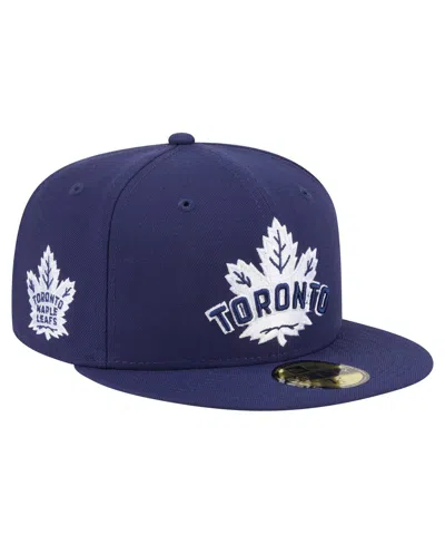 New Era Men's Navy Toronto Maple Leaf's Deceptor 59fifty Fitted Hat In Blue