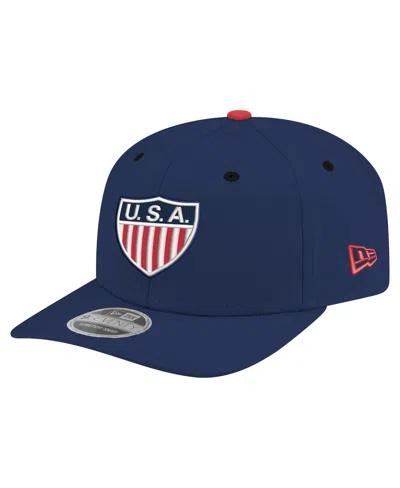 New Era Men's Navy Usmnt 1950 Retro 9seventy Stretch-snap Hat In Blue