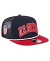 New Era Men's Navy Usmnt Throwback Golfer Snapback Hat In Navy