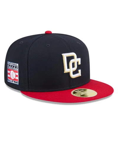 New Era Men's Navy Washington Nationals Baseball Hall Of Fame 59fifty Fitted Hat In Blue