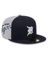 New Era Men's Navy/gray Detroit Tigers Gameday Sideswipe 59fifty Fitted Hat In Navy Gray