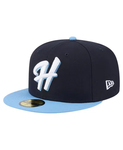 New Era Men's Navy/light Blue Hillsboro Hops Authentic Collection 59fifty Fitted Hat