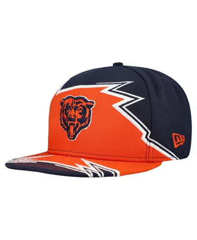 New Era Men's Navy/orange Chicago Bears Break 59fifty Fitted Hat In Multi
