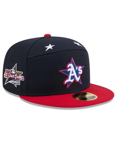 New Era Men's Navy/red Athletics 2025 Mlb All-star Game Workout Side Patch 59fifty Fitted Hat In Multi