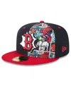 New Era Men's Navy/red Boston Red Sox 2025 Mlb Diamond Hero Edition 59fifty Fitted Hat In Multi