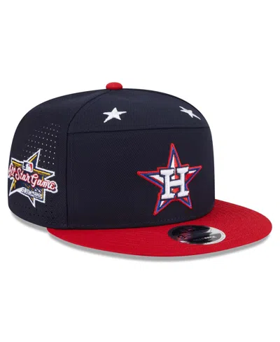 New Era Men's Navy/red Houston Astros 2025 Mlb All-star Game Workout Side Patch 9fifty Snapback Hat