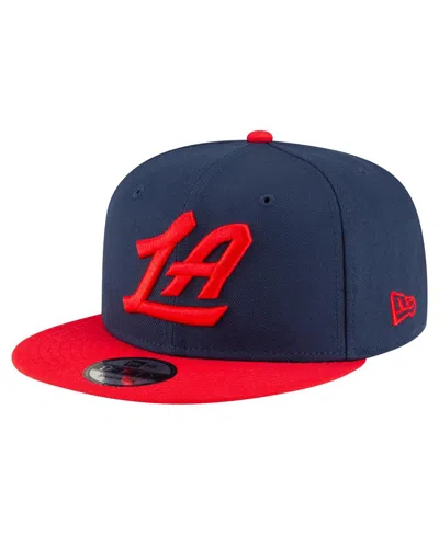 New Era Men's Navy/red La Clippers 2-tone 9fifty Snapback Hat In Navy,red
