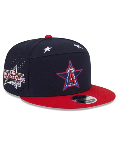 New Era Men's Navy/red Los Angeles Angels 2025 Mlb All-star Game Workout Side Patch 9fifty Snapback Hat